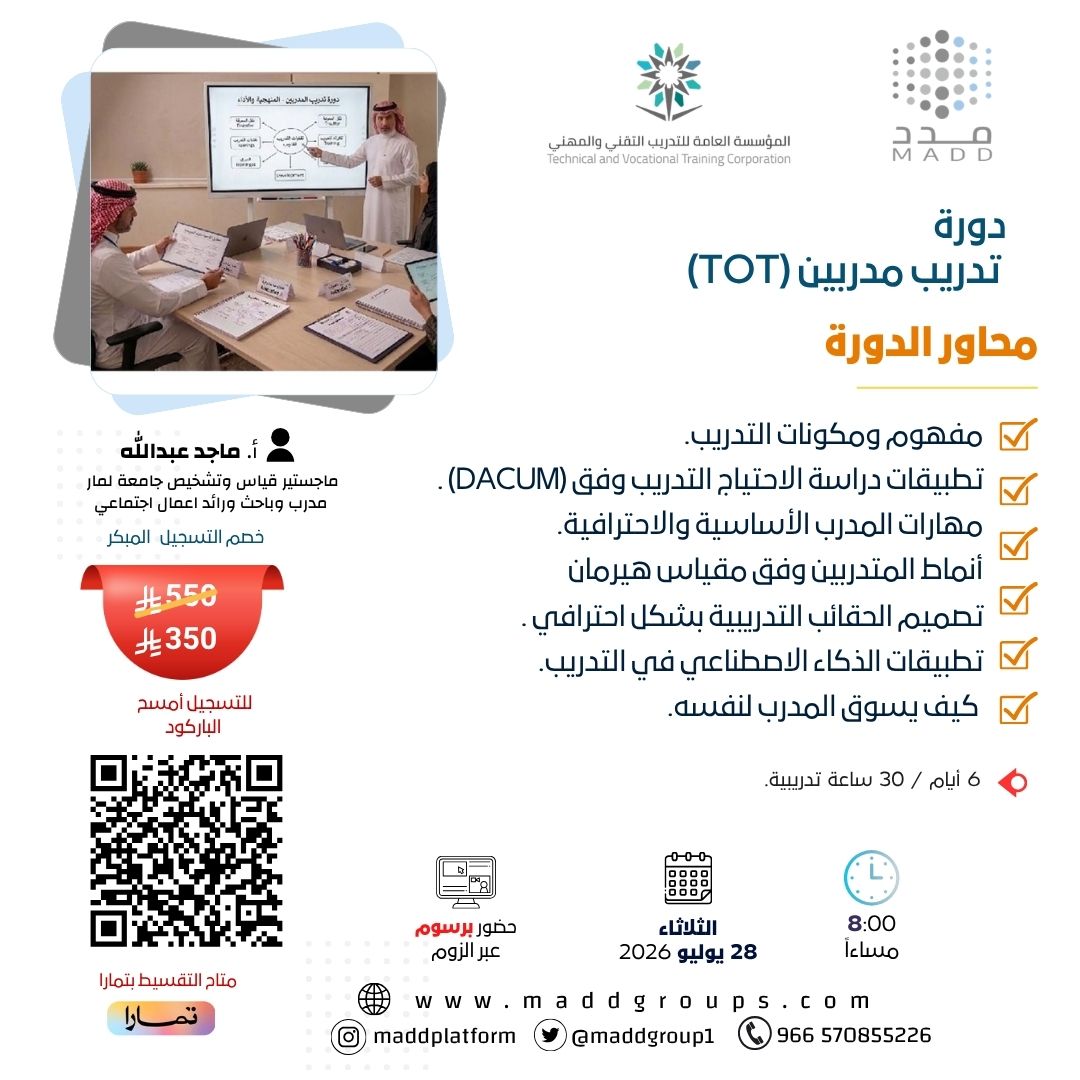 دورة تدريب مدربين -الدفعة الرابعة