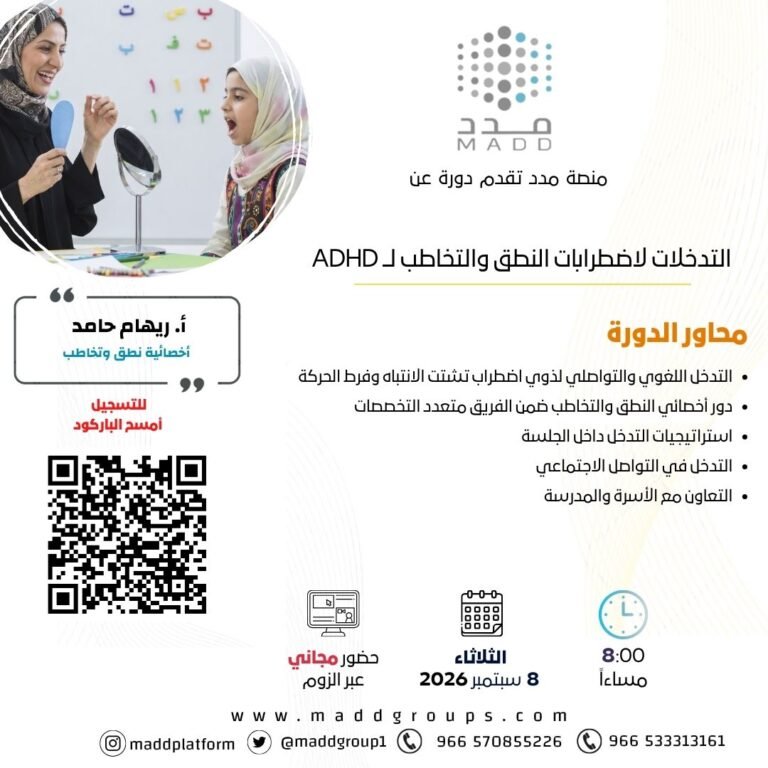 التدخلات لاضطرابات النطق والتخاطب لــ ADHD